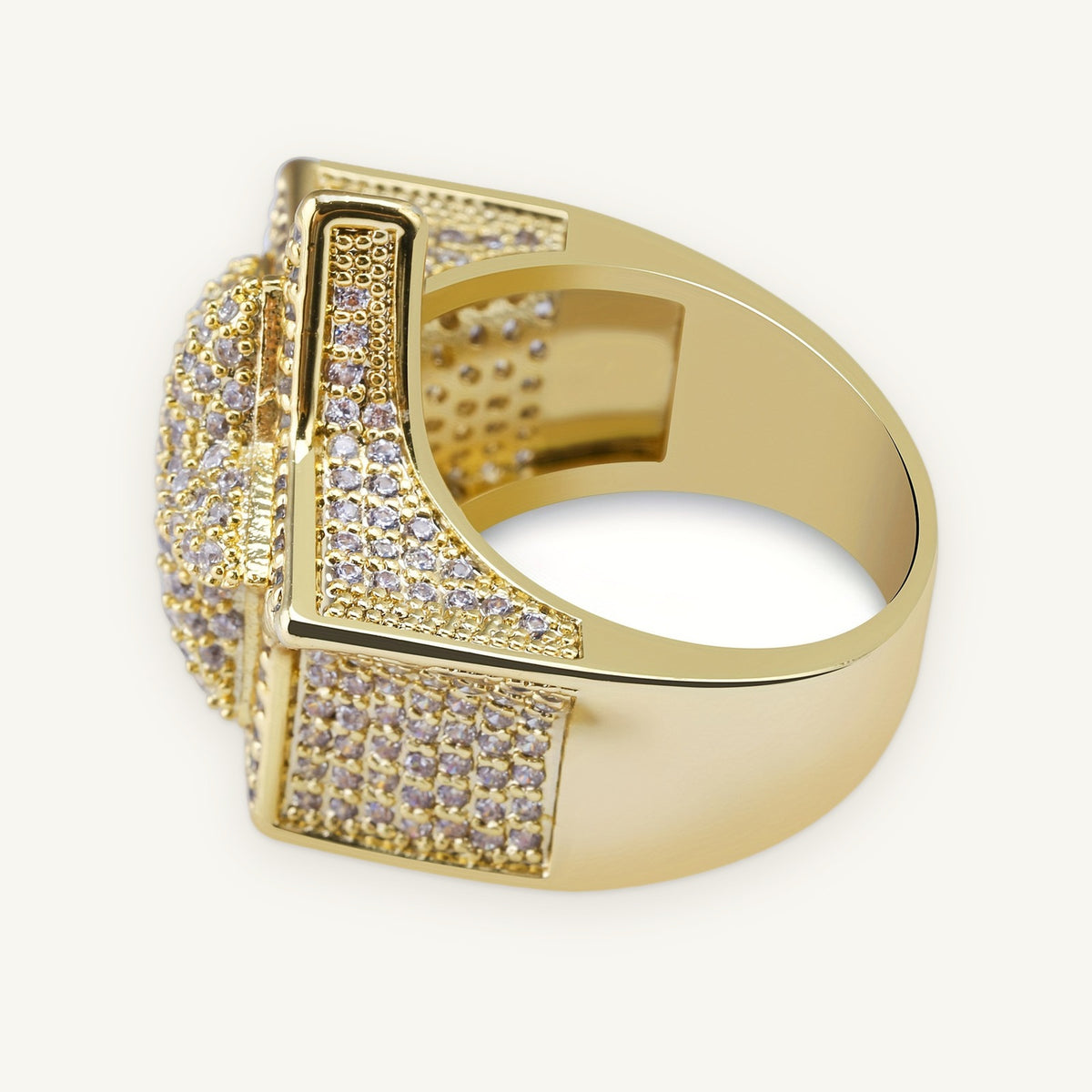 Iced Star Ring in gold tone, OMBI ASTRO 01