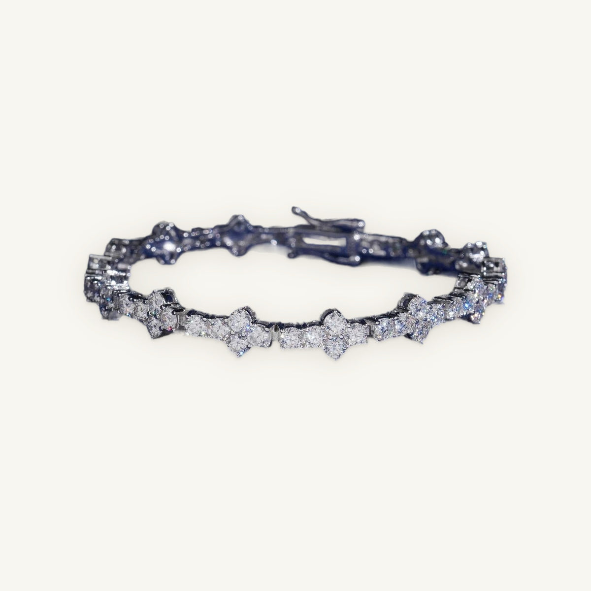 Iced Station Bracelet in silver tone, OMBI TRIO 01