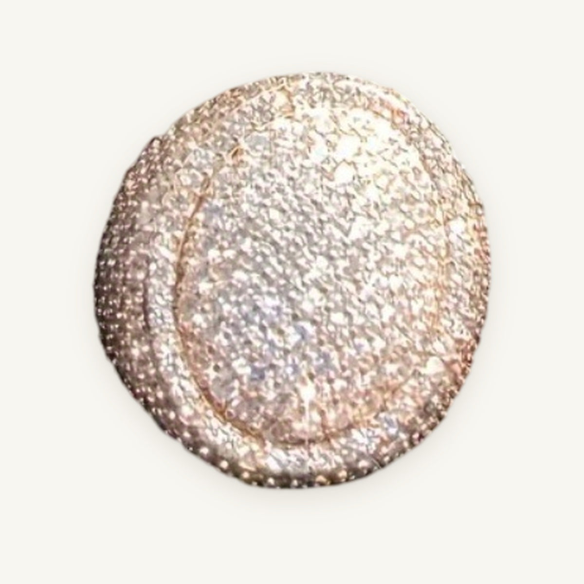 HALO 01 Pavé Dome Ring, rose gold tone, iced