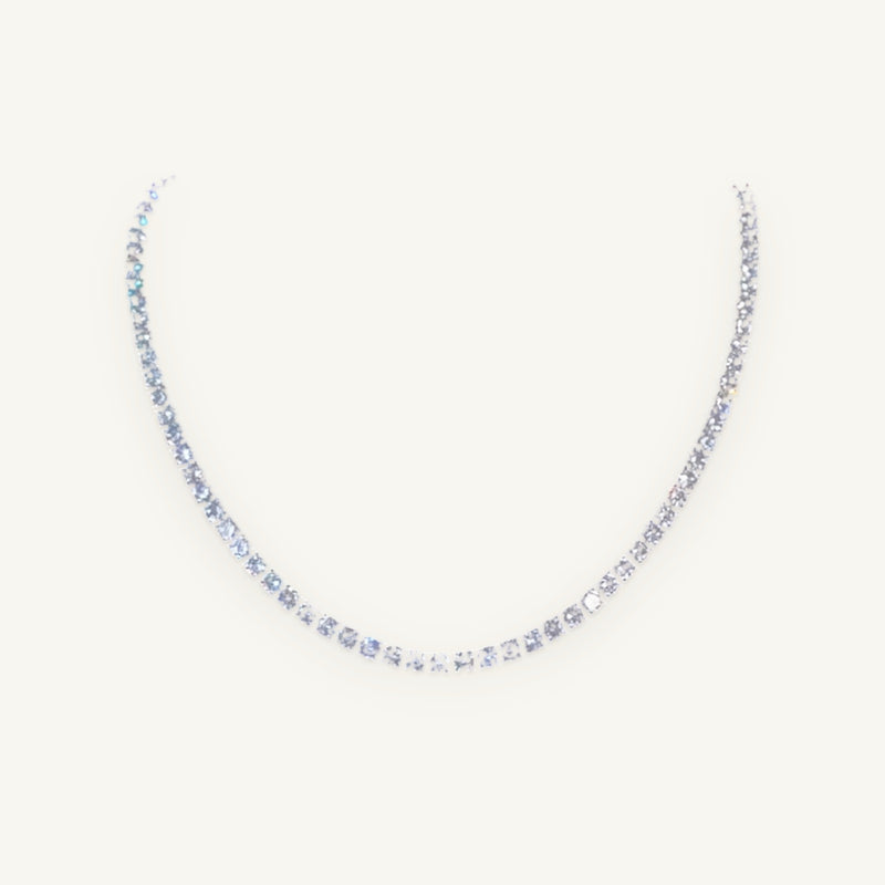 4mm Tennis Chain in silver tone, OMBI ICICLE 01