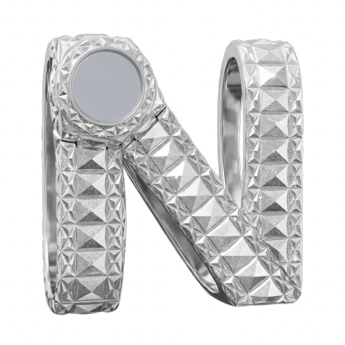 Ring shaped as the letter N