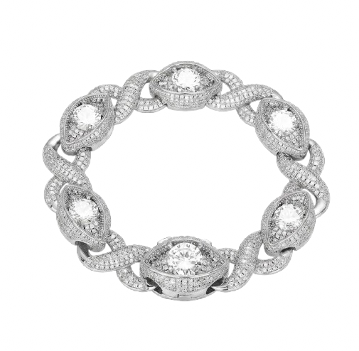 Twisted Infinity Link, Marquise Frame Solitaire Stations