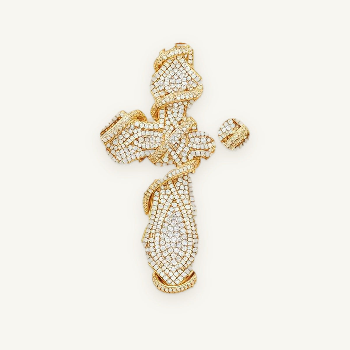 Iced Cross Pendant in gold tone, OMBI CRUX02