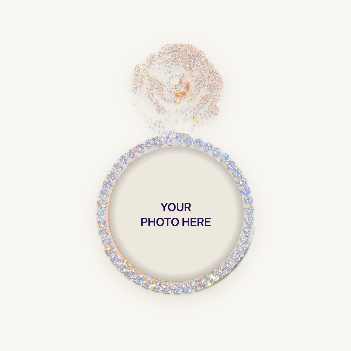 Custom Photo Pendant in rose-gold tone, OMBI FRAME 01