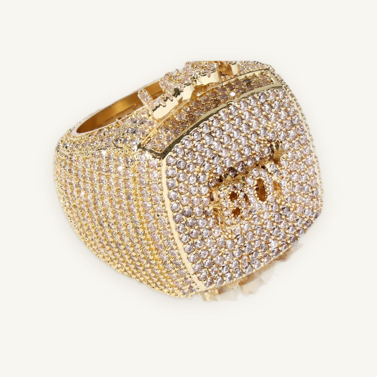 Custom 3-Name Ring in gold tone, OMBI LEGACY 01