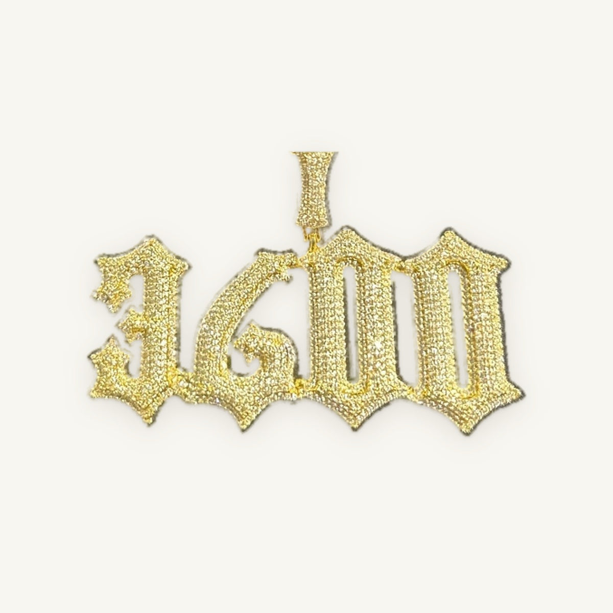 Custom Iced Letters in gold tone, OMBI RUSH 01