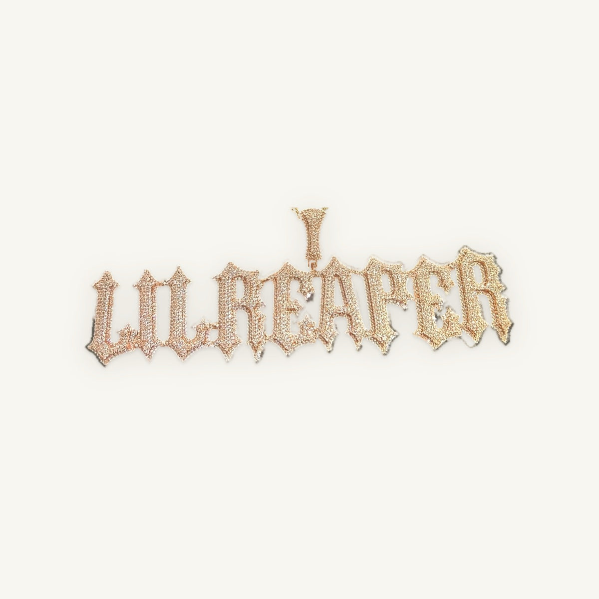 Custom Iced Letters in rose-gold tone, OMBI RUSH 01