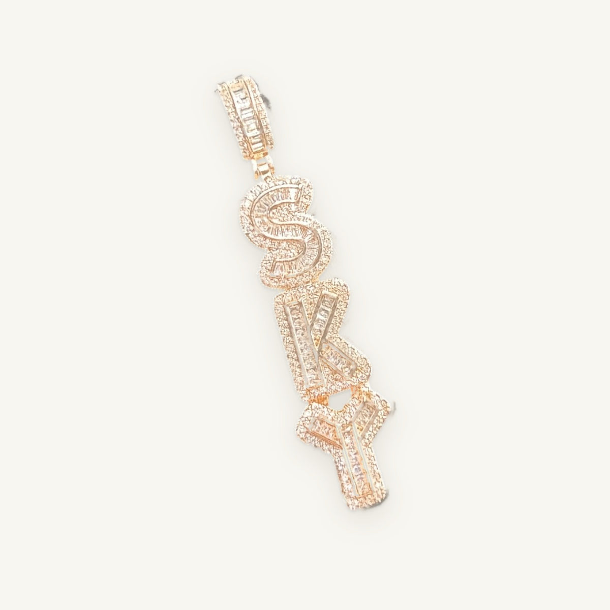 Custom Vertical Letters in rose-gold tone, OMBI TOWER 01