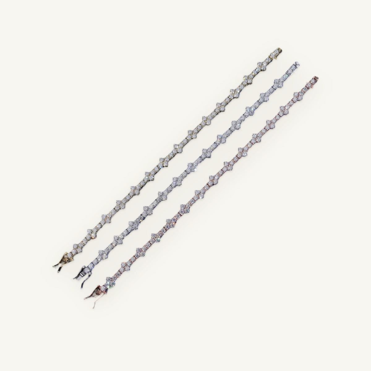 Iced Station Bracelet in silver tone, OMBI TRIO 01