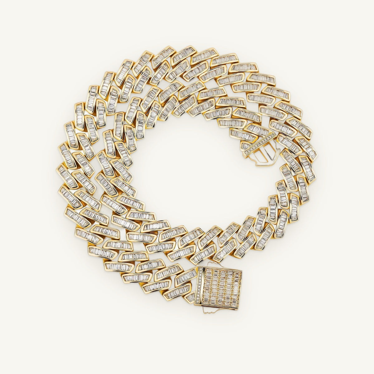 Baguette Cuban Chain in gold tone, OMBI BLADE 01