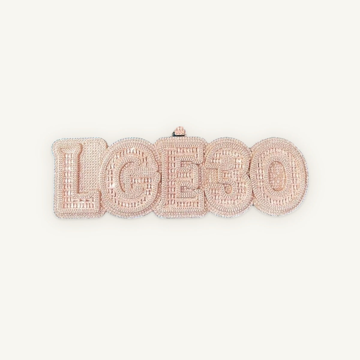 BLOCK 01 Custom Oversized Letters, rose gold tone, iced