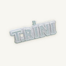 BLOCK 01 Custom Oversized Letters, silver tone, iced