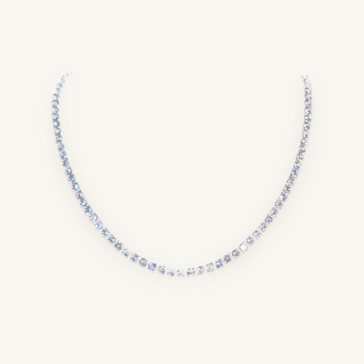 4mm Tennis Chain in silver tone, OMBI ICICLE 01
