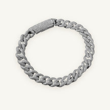 FROST 01 iced Cuban chain, silver tone